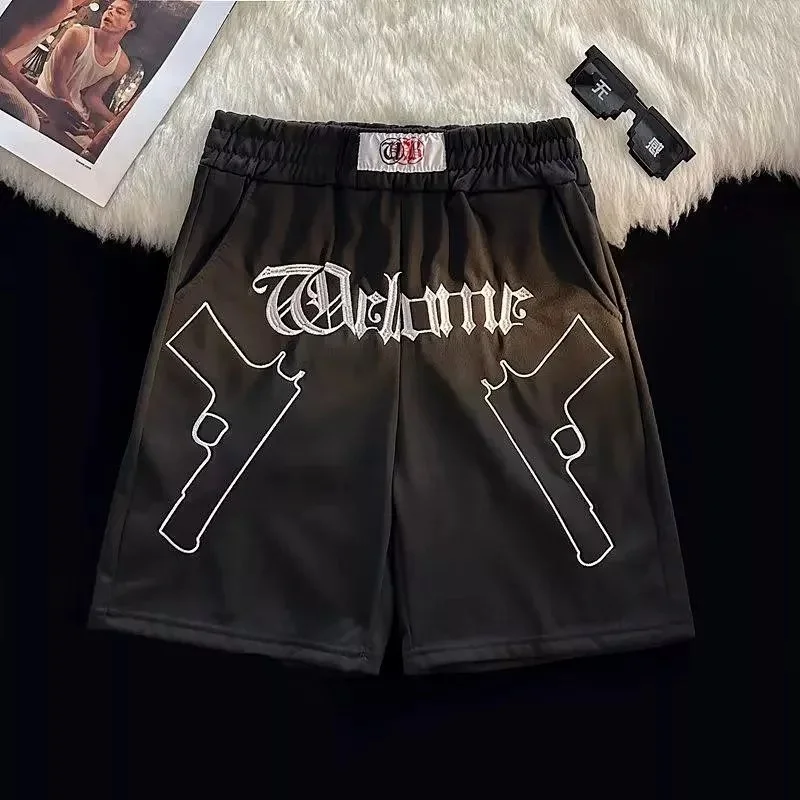 Chrome Hearts Welcome Gun Shorts Black