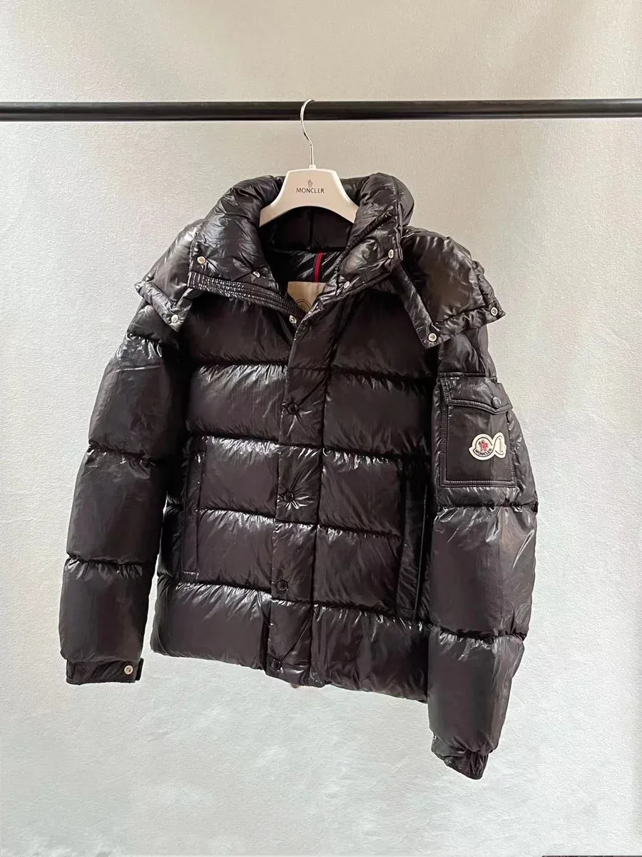 Moncler Black Glossy Puffer Jacket