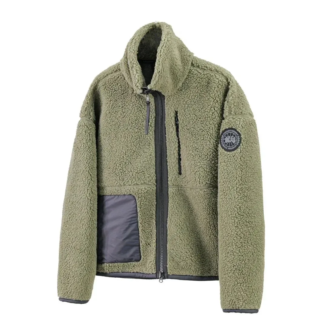 Oversized Fleece Jacket Olive Green Parka