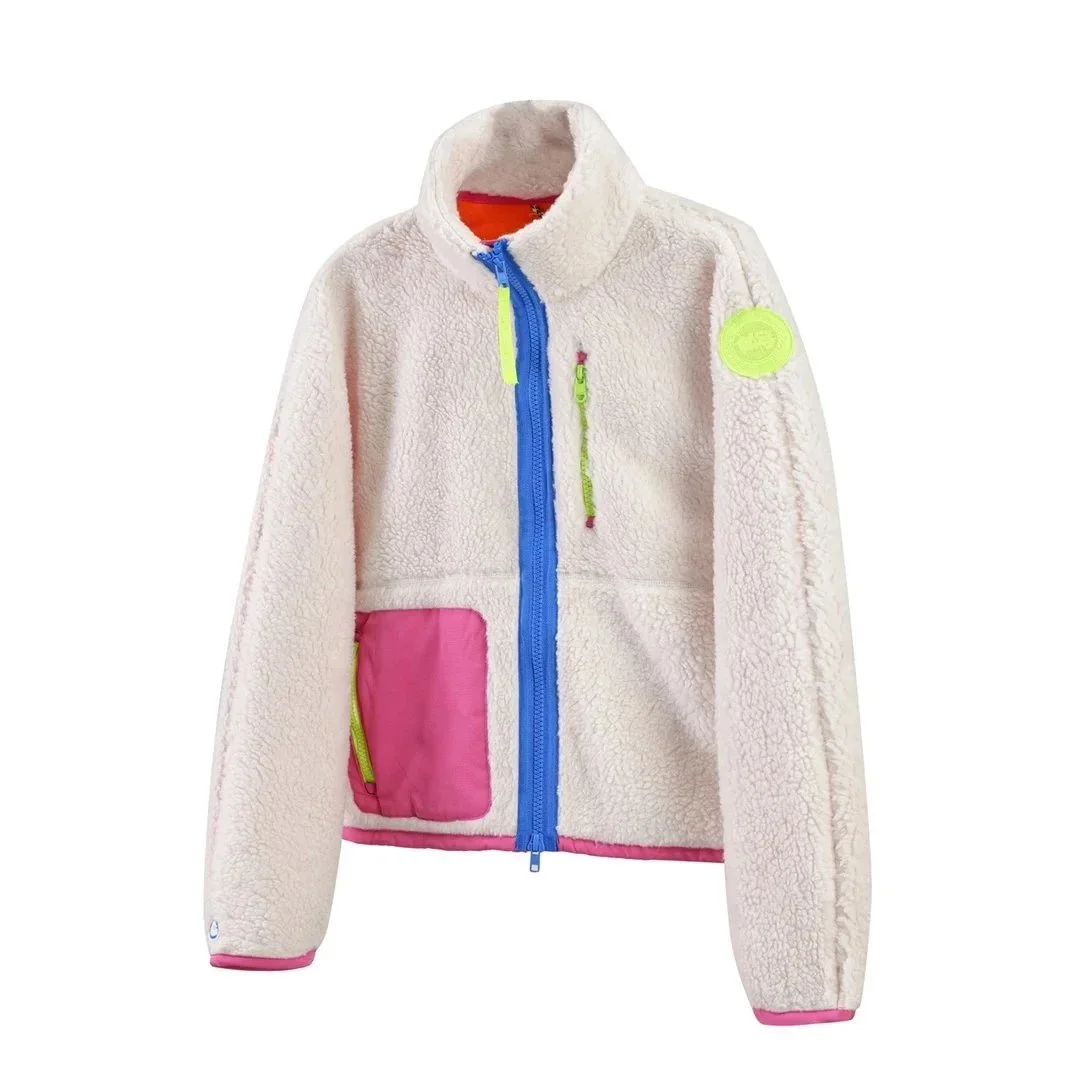Unisex Fleece Jacket with Colorblock Details