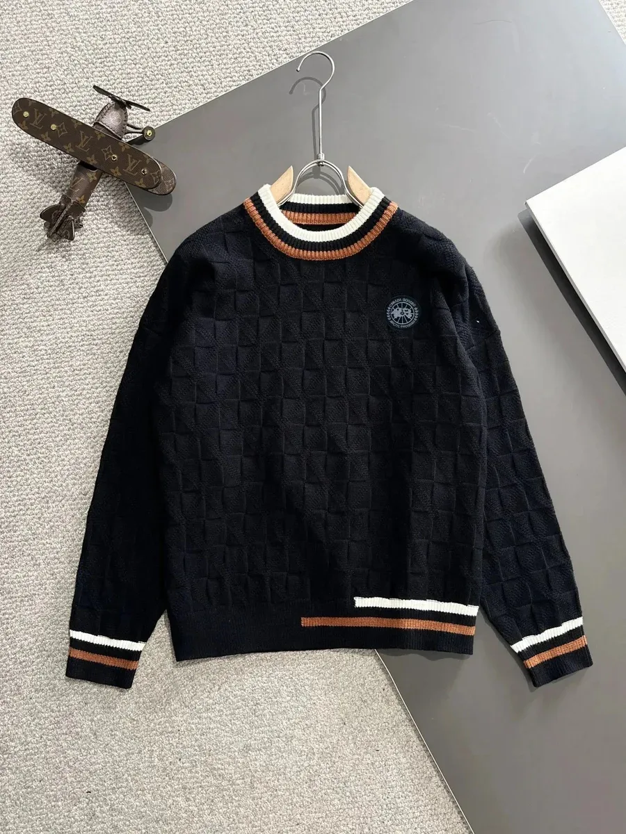 Louis Vuitton Classic Logo Black Knit Sweater