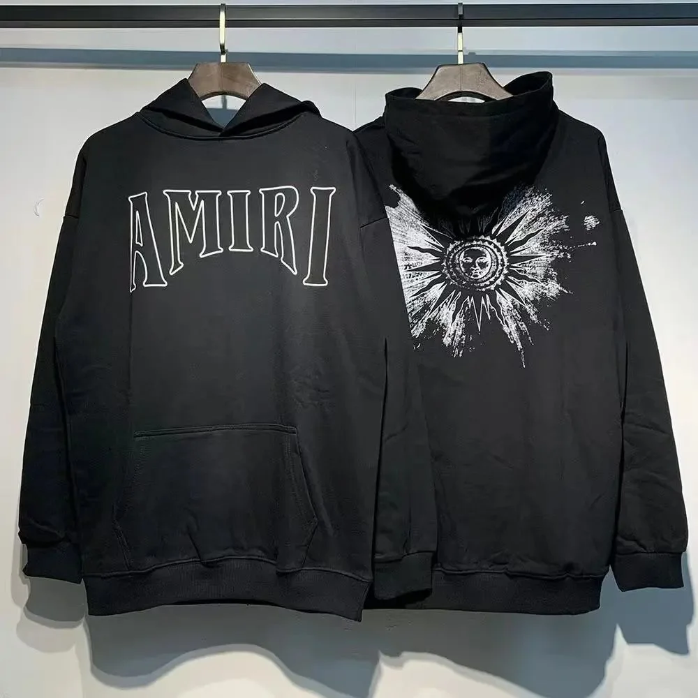 Amiri Black Sun Print Hoodie