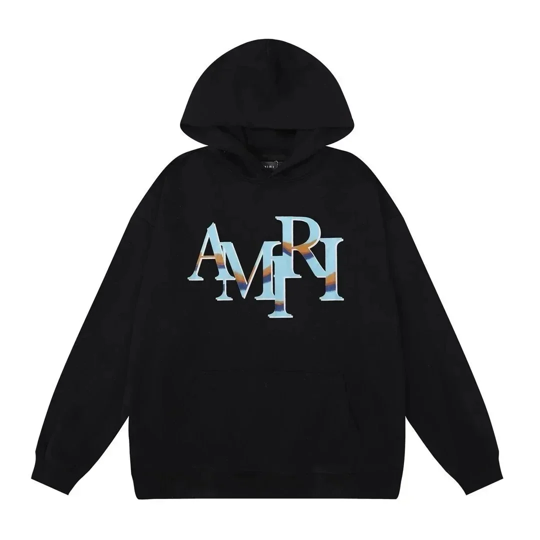 Amiri Black AMRI Logo Hoodie