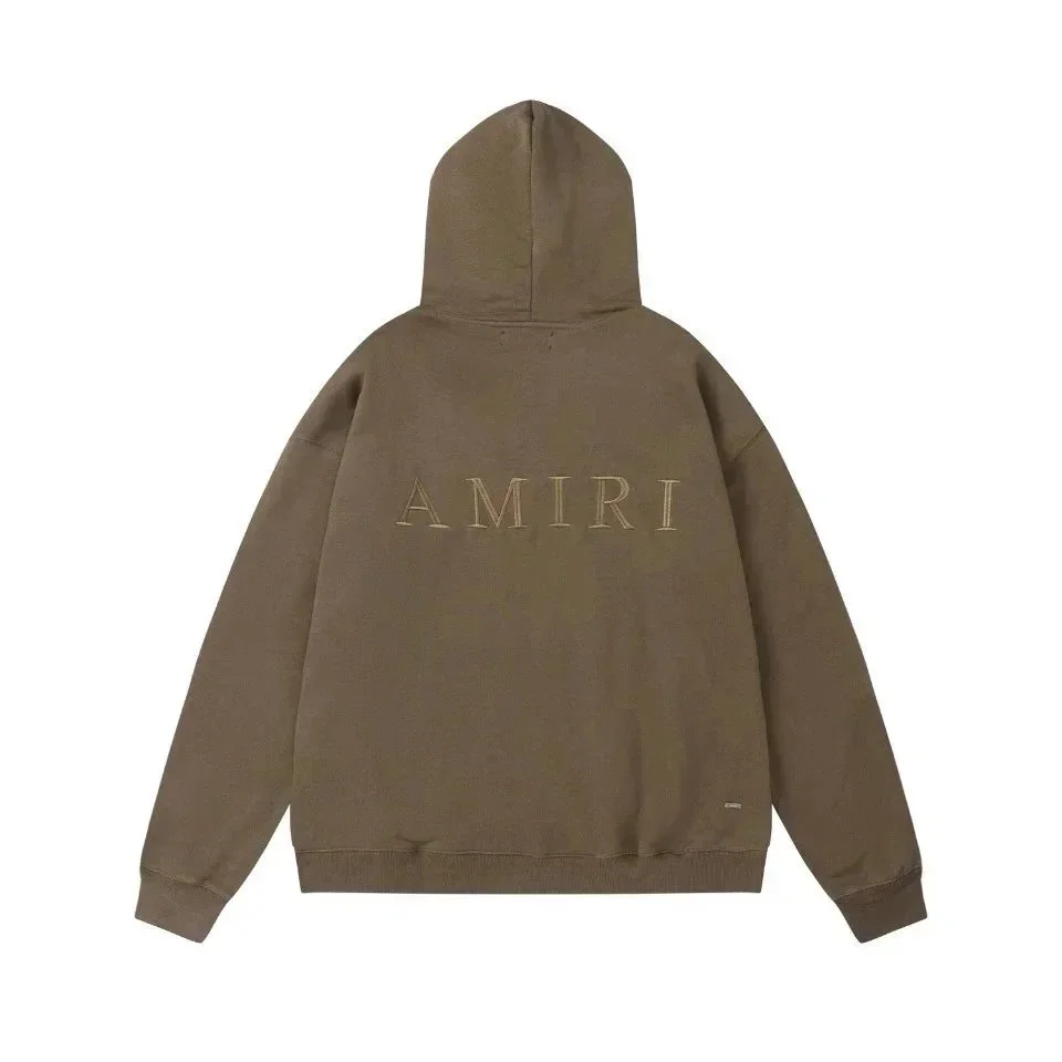 Amiri Olive Embroidered Hoodie