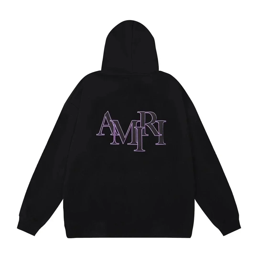 Amiri Black AMRI Logo Hoodie