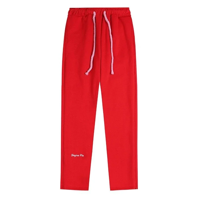 Red 'Forgive Me' Sweatpants
