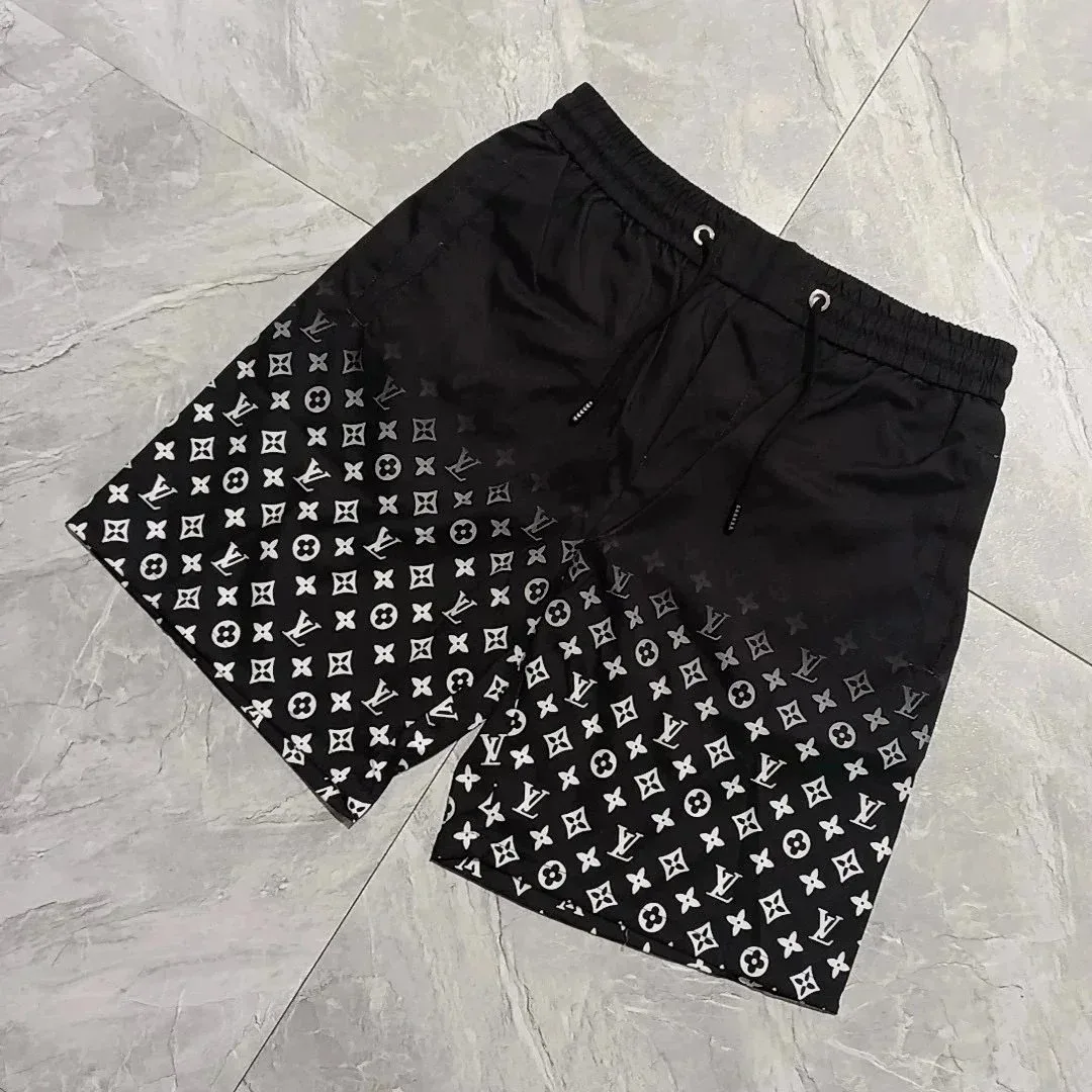 Louis Vuitton Monogram Print Shorts Black Casual