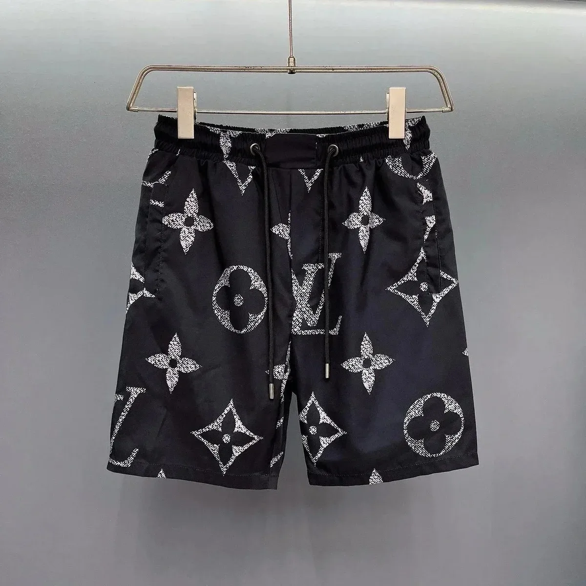 Louis Vuitton Monogram Print Shorts Black