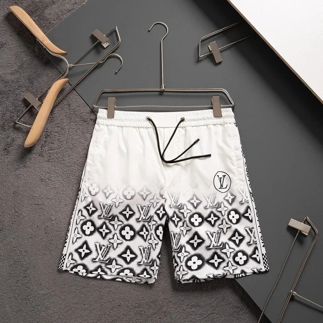 Louis Vuitton Monogram Print Shorts White