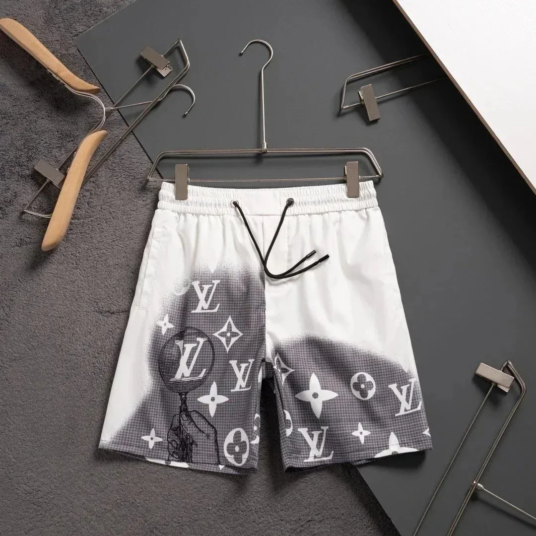 Louis Vuitton Monogram Print Shorts White/Grey