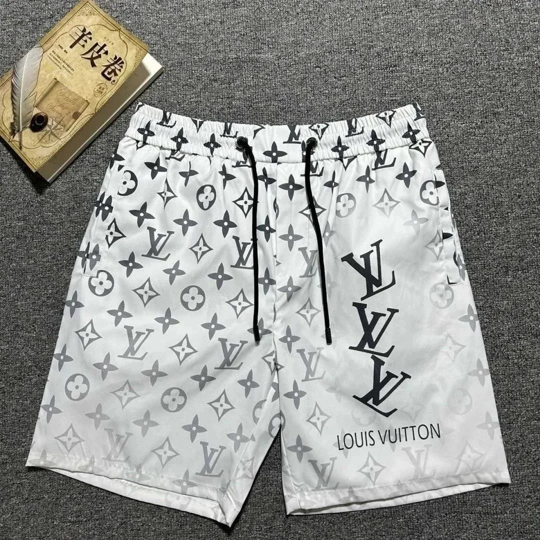 Louis Vuitton Monogram Print Shorts White
