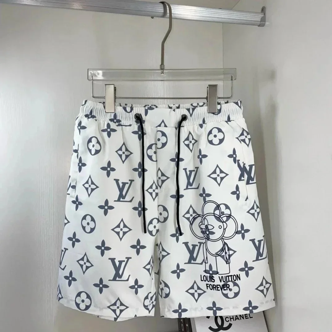 Louis Vuitton Monogram Print Shorts White/Blue Casual