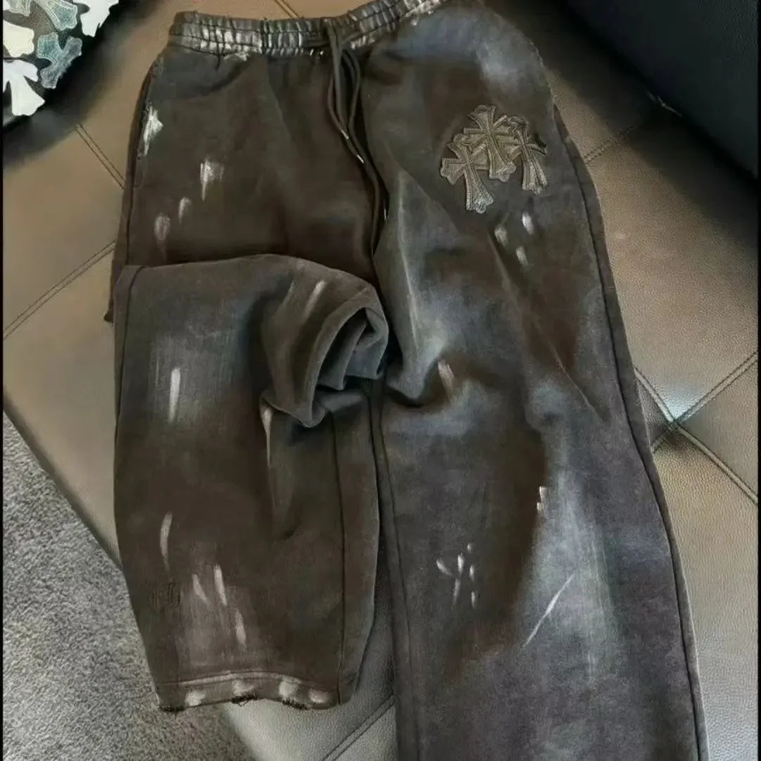 Chrome Hearts CH Cross Distressed Sweatpants