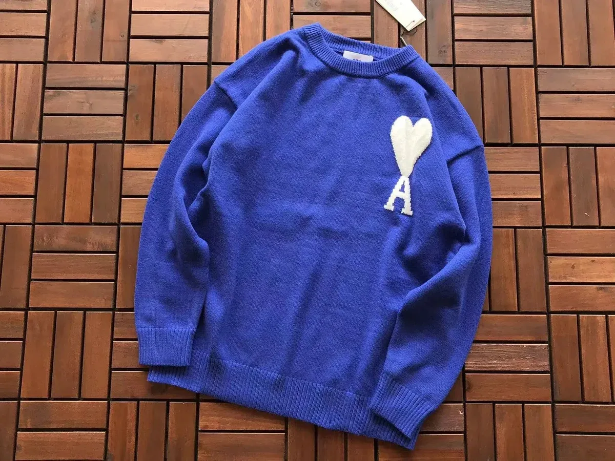 Ami Paris Blue Heart & A Sweater