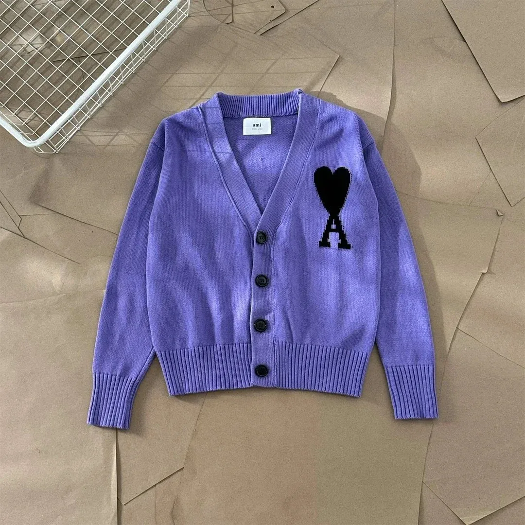 AMI Ami de Coeur Purple Cardigan
