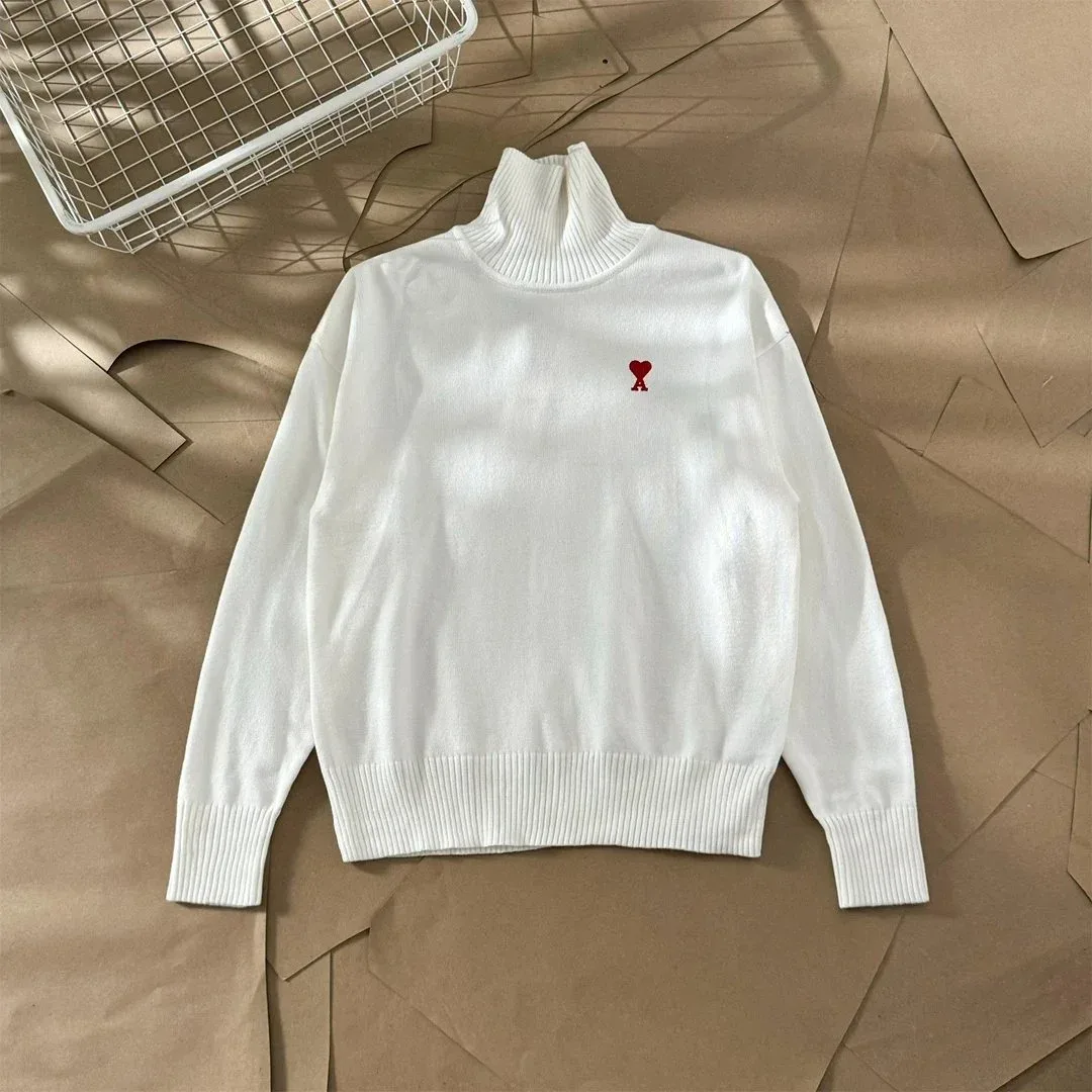 Ami Paris White Ami de Coeur Sweater