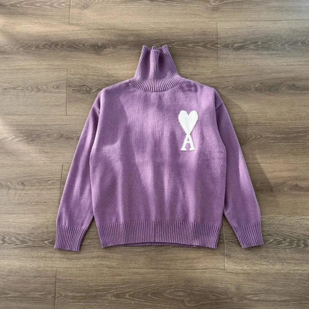 Ami Paris Ami-23-03 Purple Heart Logo Sweater