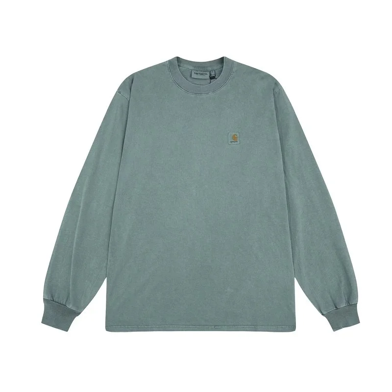 Carhartt Pigment Dyed Long Sleeve T-Shirt 24 Green Tops