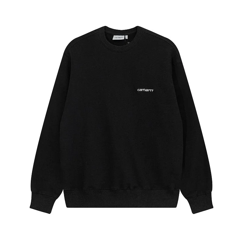 Carhartt Carhartt Script Logo Crewneck Sweatshirt 05 Black Black - 1