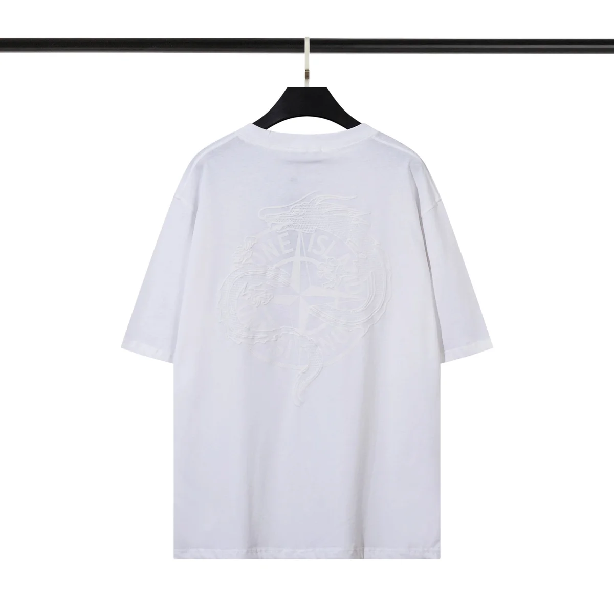 Stone Island 68-15 White Embroidered T-Shirt