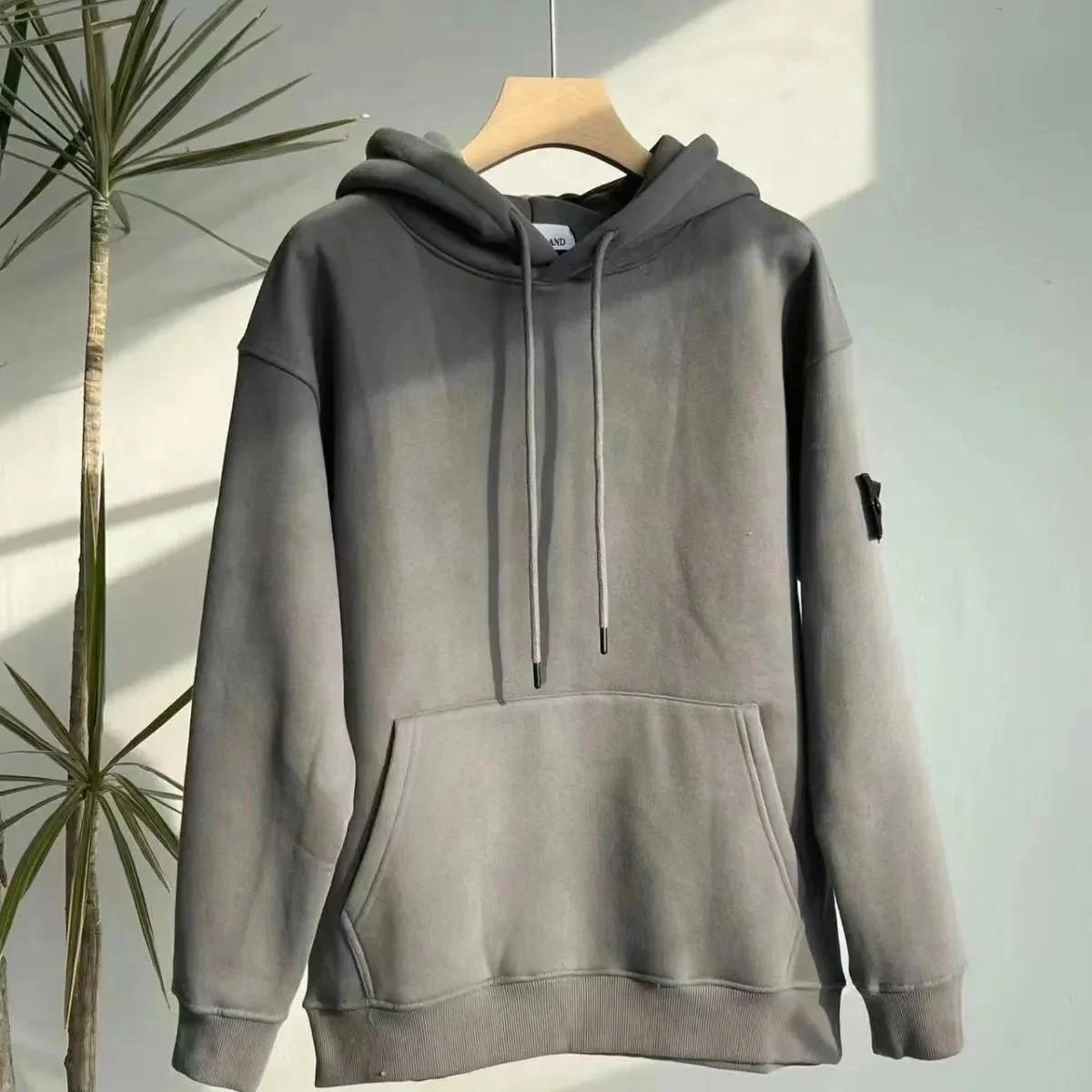 Other Unisex Grey Hoodie with Front Pocket Grey - 1