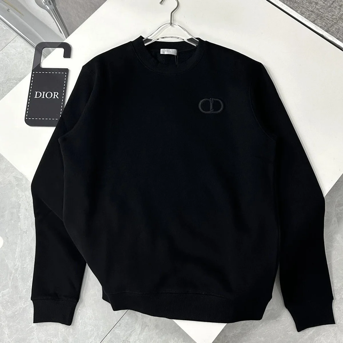Dior Black CD Logo Crewneck Sweatshirt