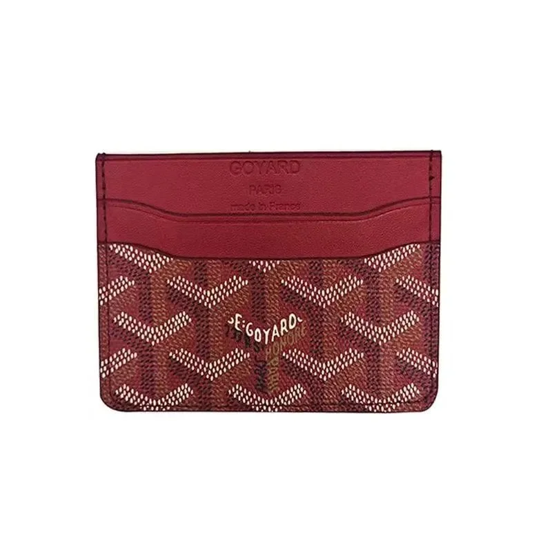 Goyard Goyardine Card Holder Red