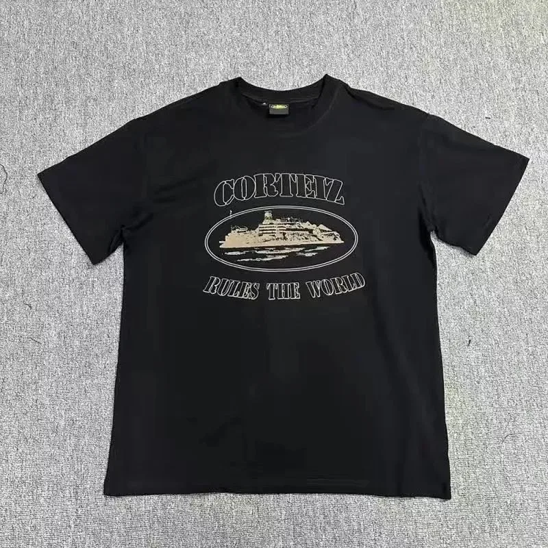 Corteiz Rules the World Black T-Shirt