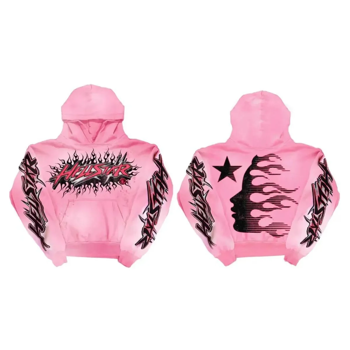 Hellstar 09 Pink Hoodie Sweatshirt
