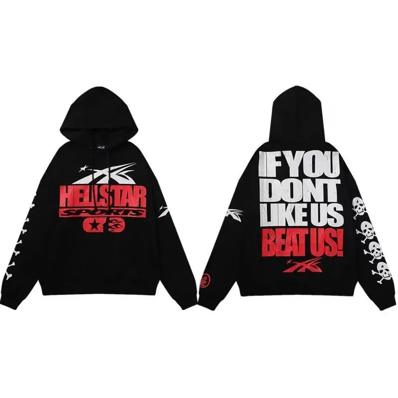 Hellstar Triple Black Hoodie Sweatshirt