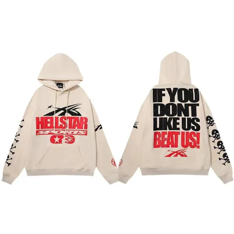 Hellstar If You Don't Like Us Beat Us Hoodie 22杏色