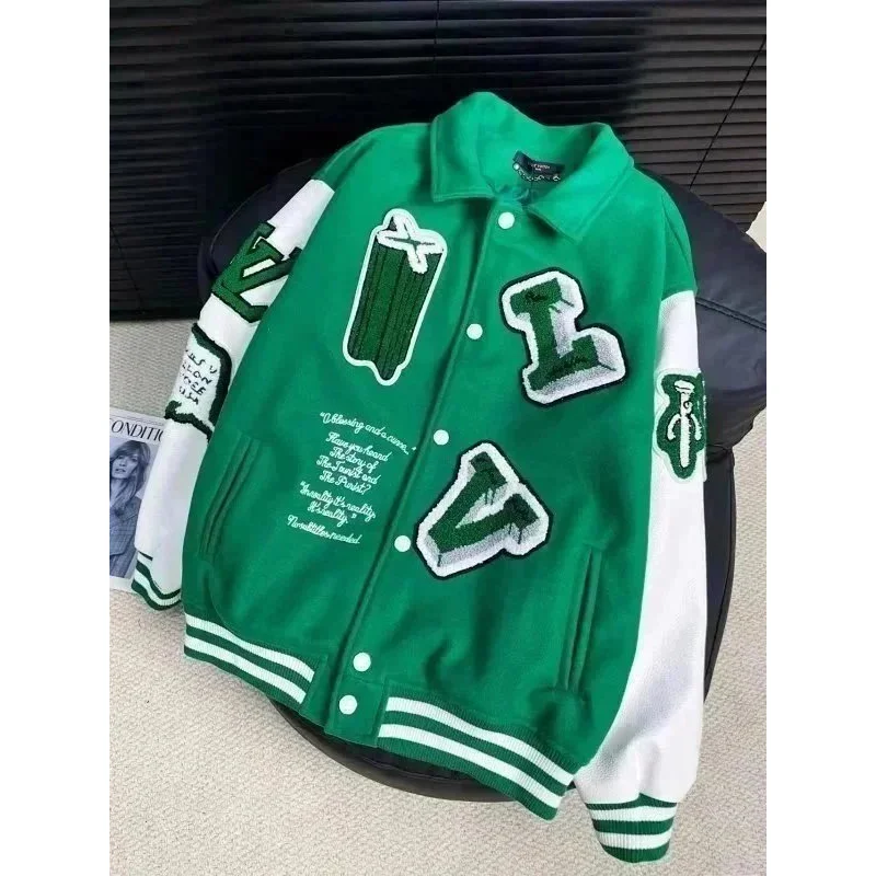 Louis Vuitton Tabi Green Letterman Jacket