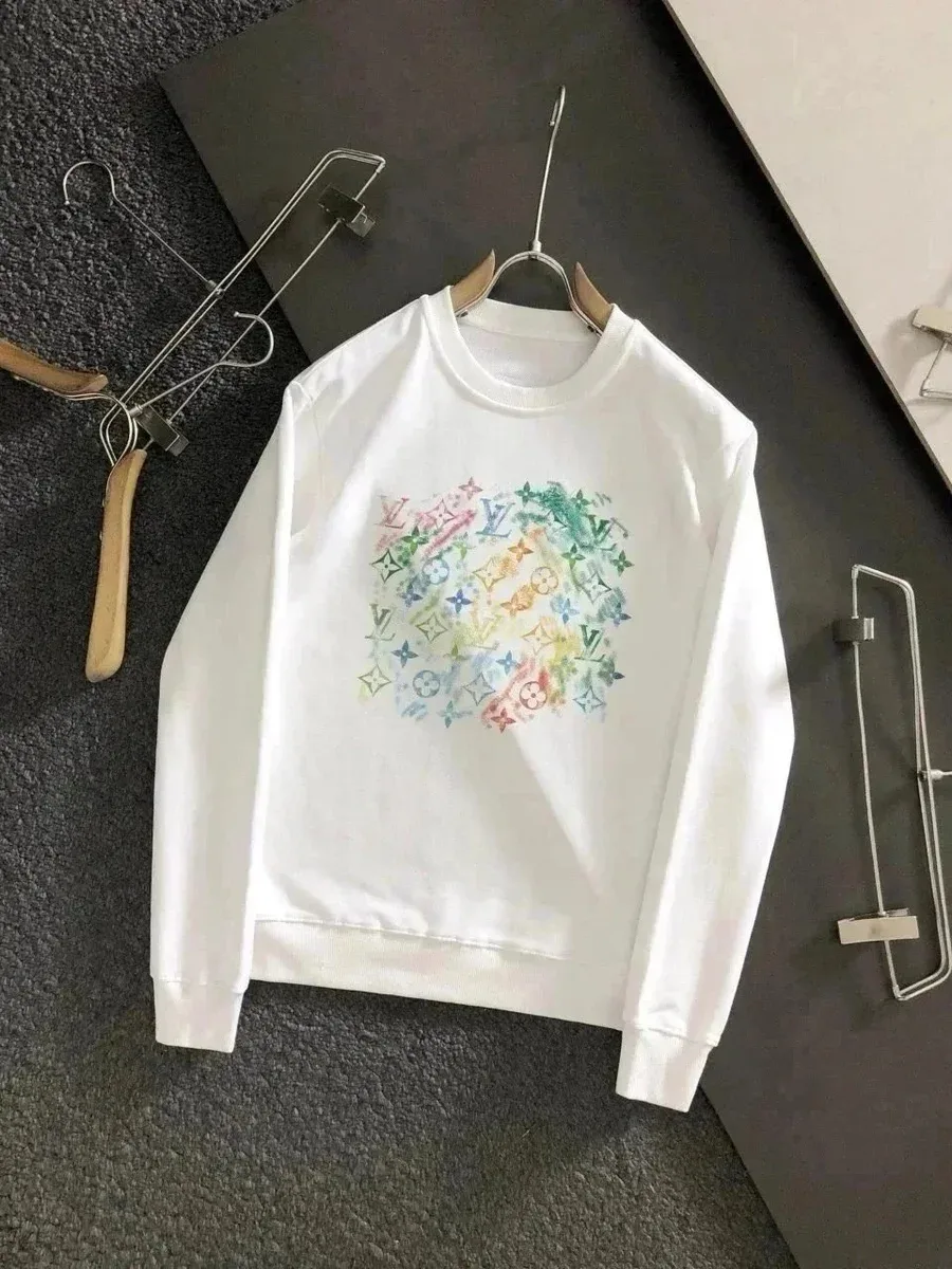 Louis Vuitton Monogram Print Crewneck Sweatshirt White