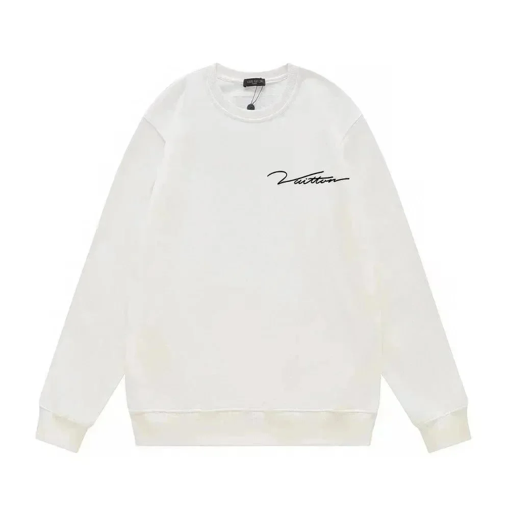 Louis Vuitton Signature Script Crewneck Sweatshirt White