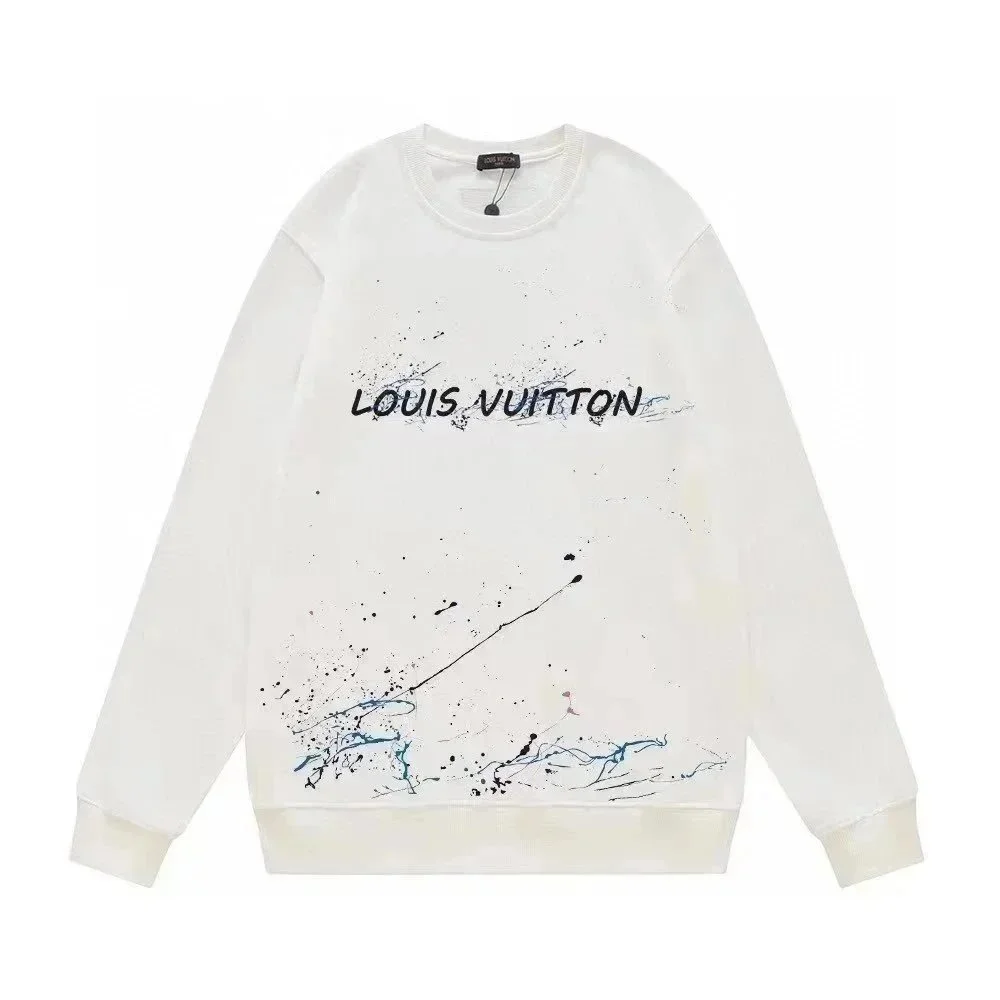 Louis Vuitton Painted Logo Sweatshirt White