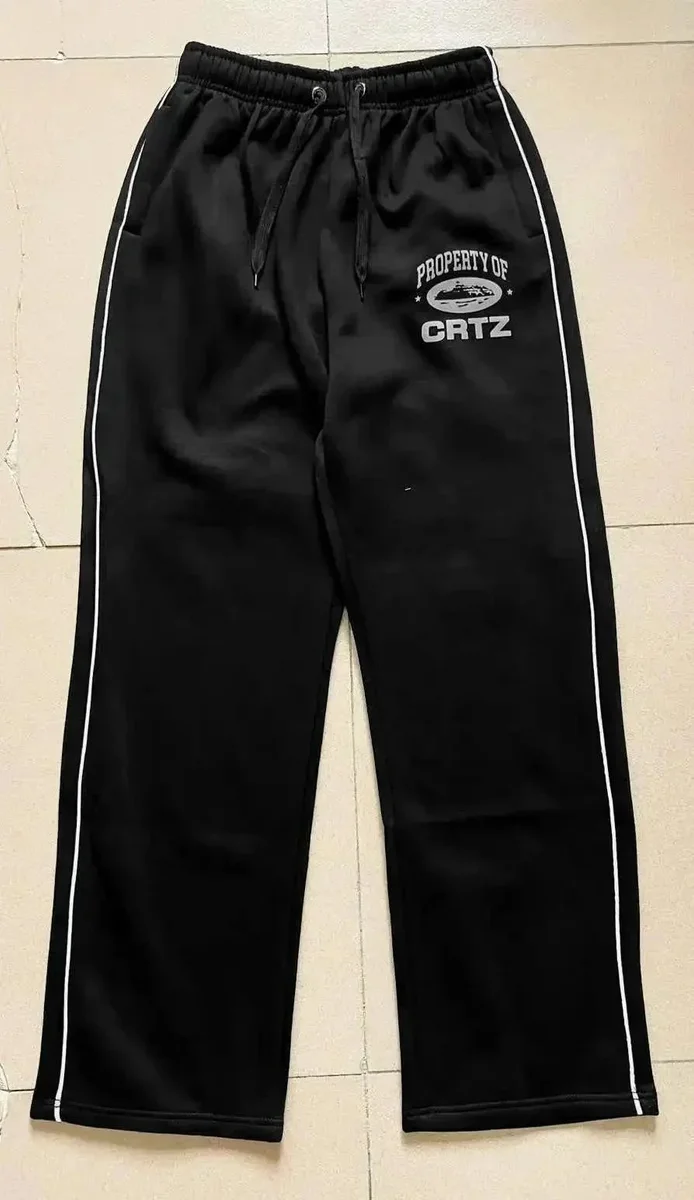 Corteiz Property of CRTZ Black Track Pants