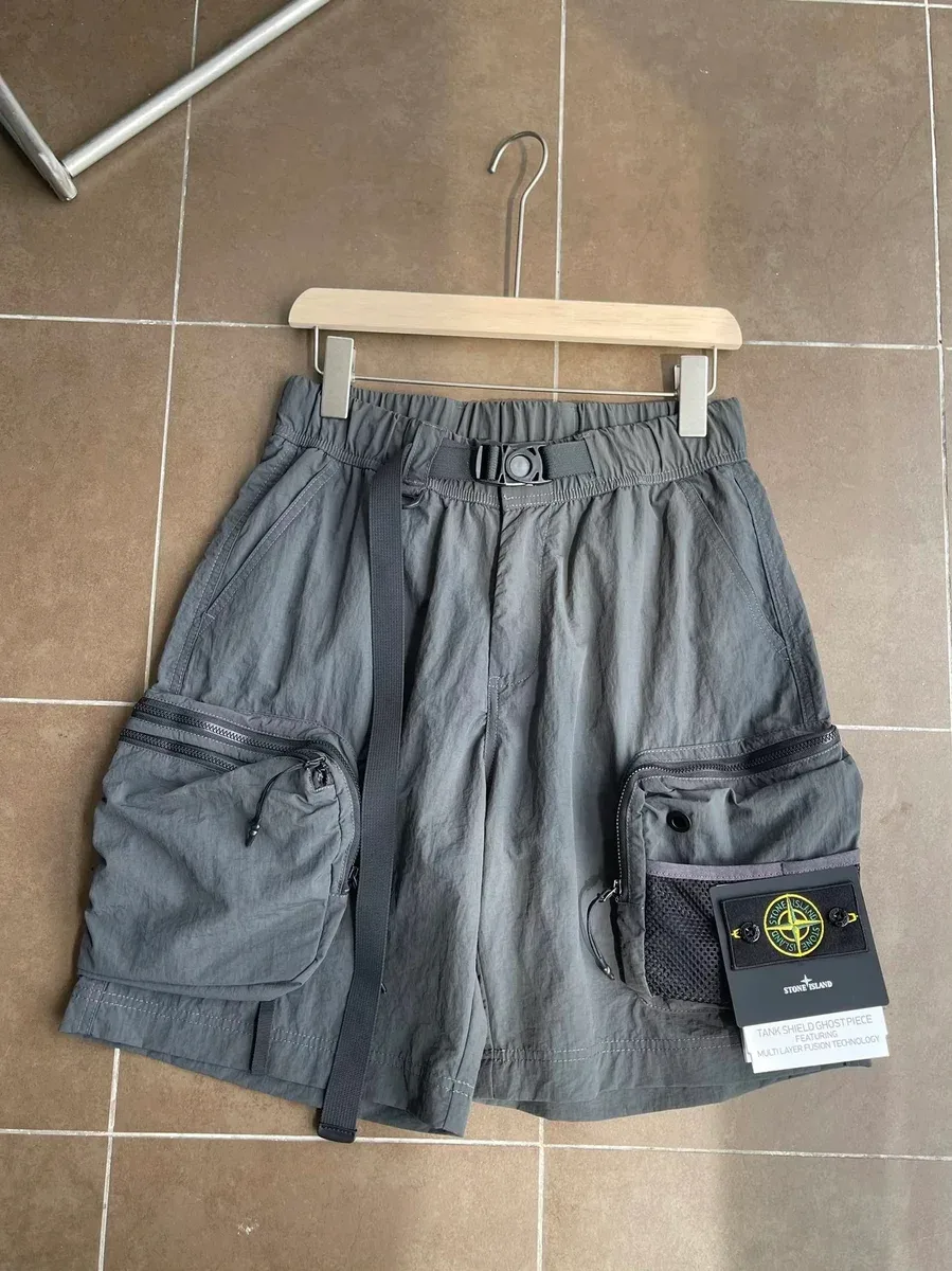 Stone Island Tank Shield Ghost Piece Grey Shorts