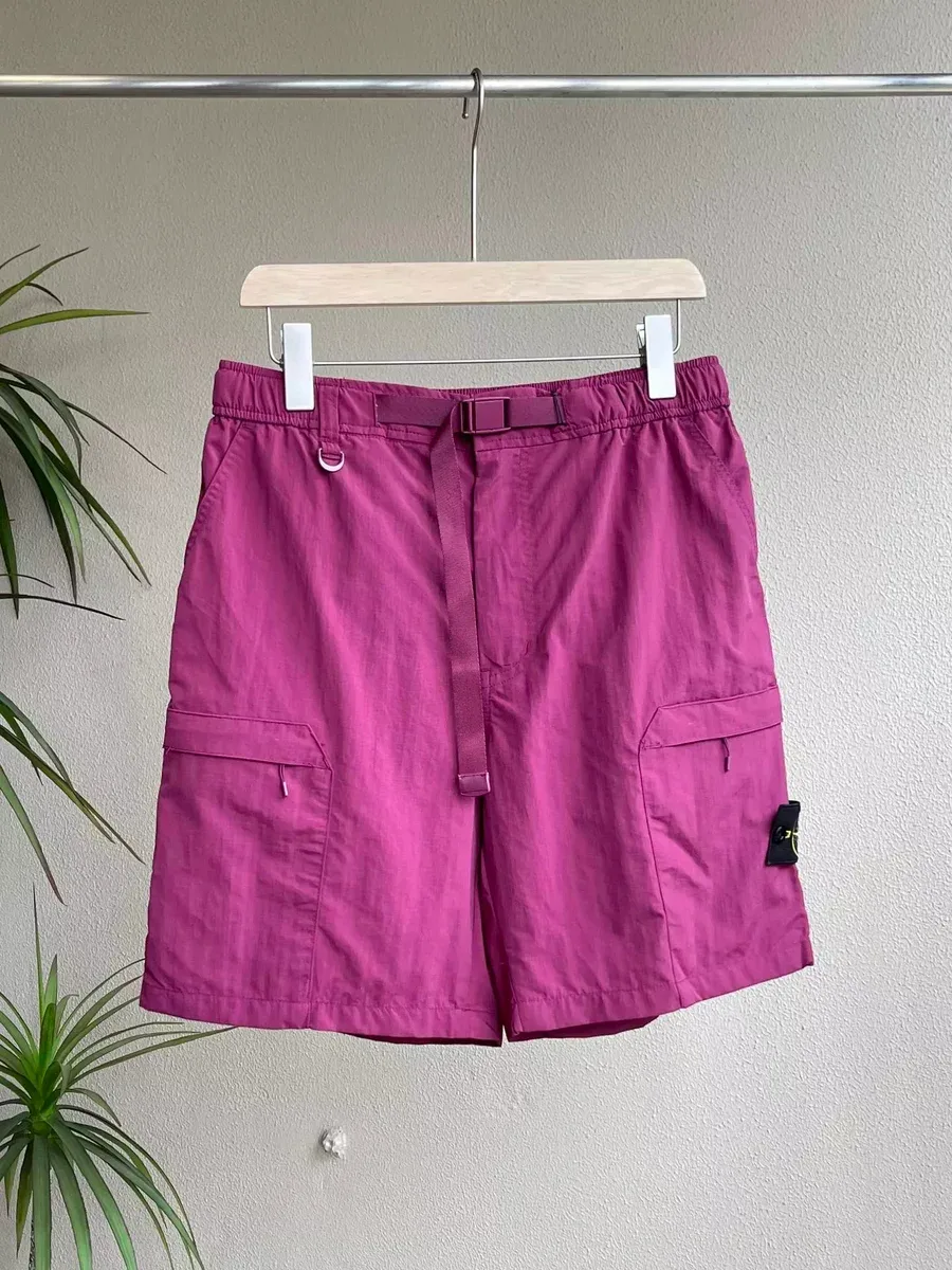 Stone Island 68-15 Purple Cargo Shorts
