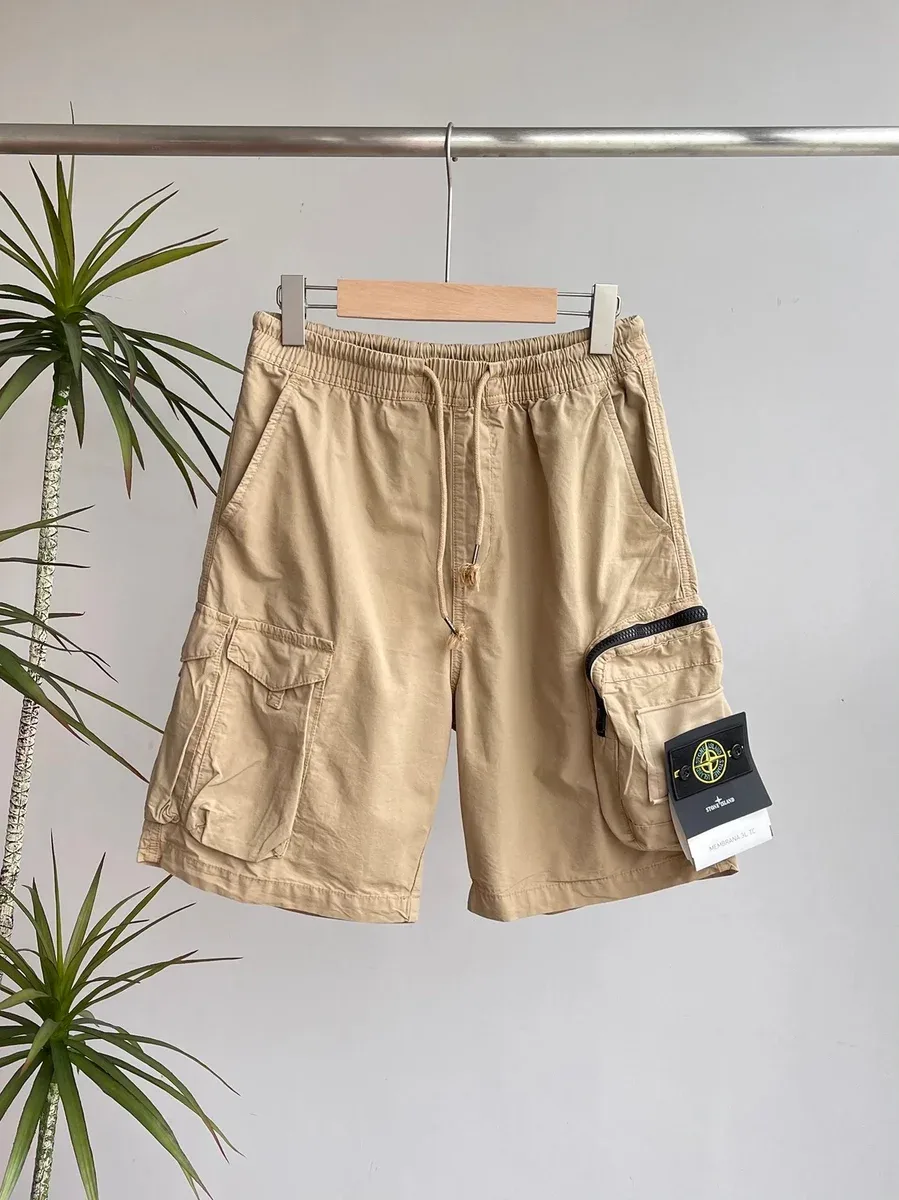 Stone Island 68-15 Beige Cargo Shorts