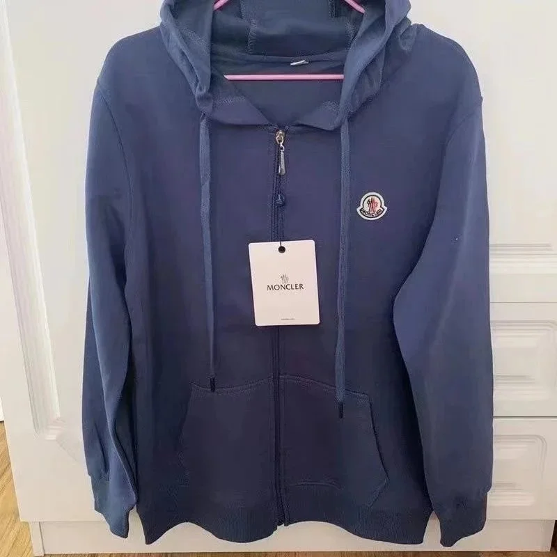 Moncler Navy Zip-Up Hoodie
