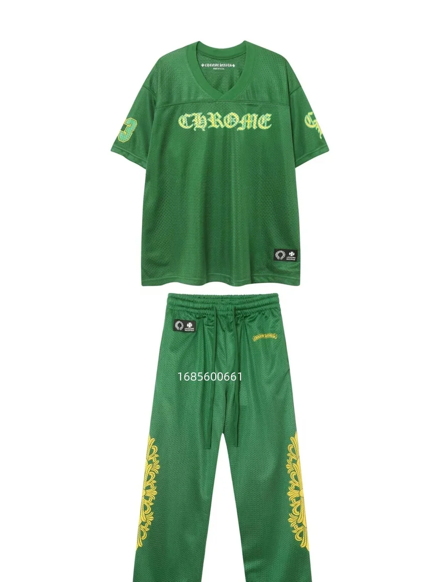 Chrome Hearts Green CHROME Jersey Set