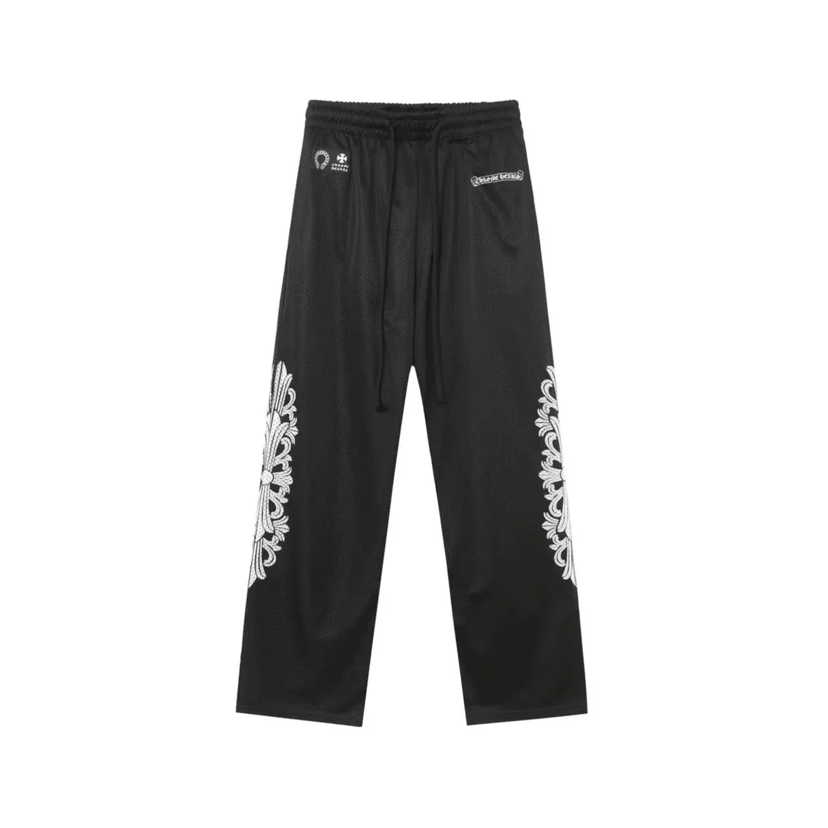 Chrome Hearts CH Cross Black Floral Track Pants