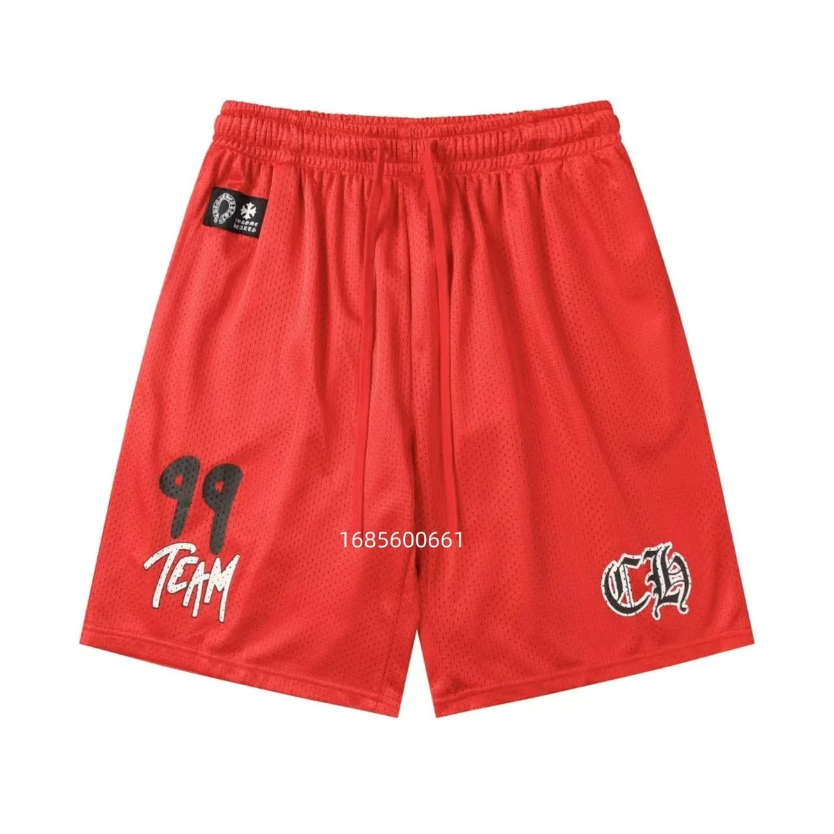 Chrome Hearts Red '99 Team' Mesh Shorts