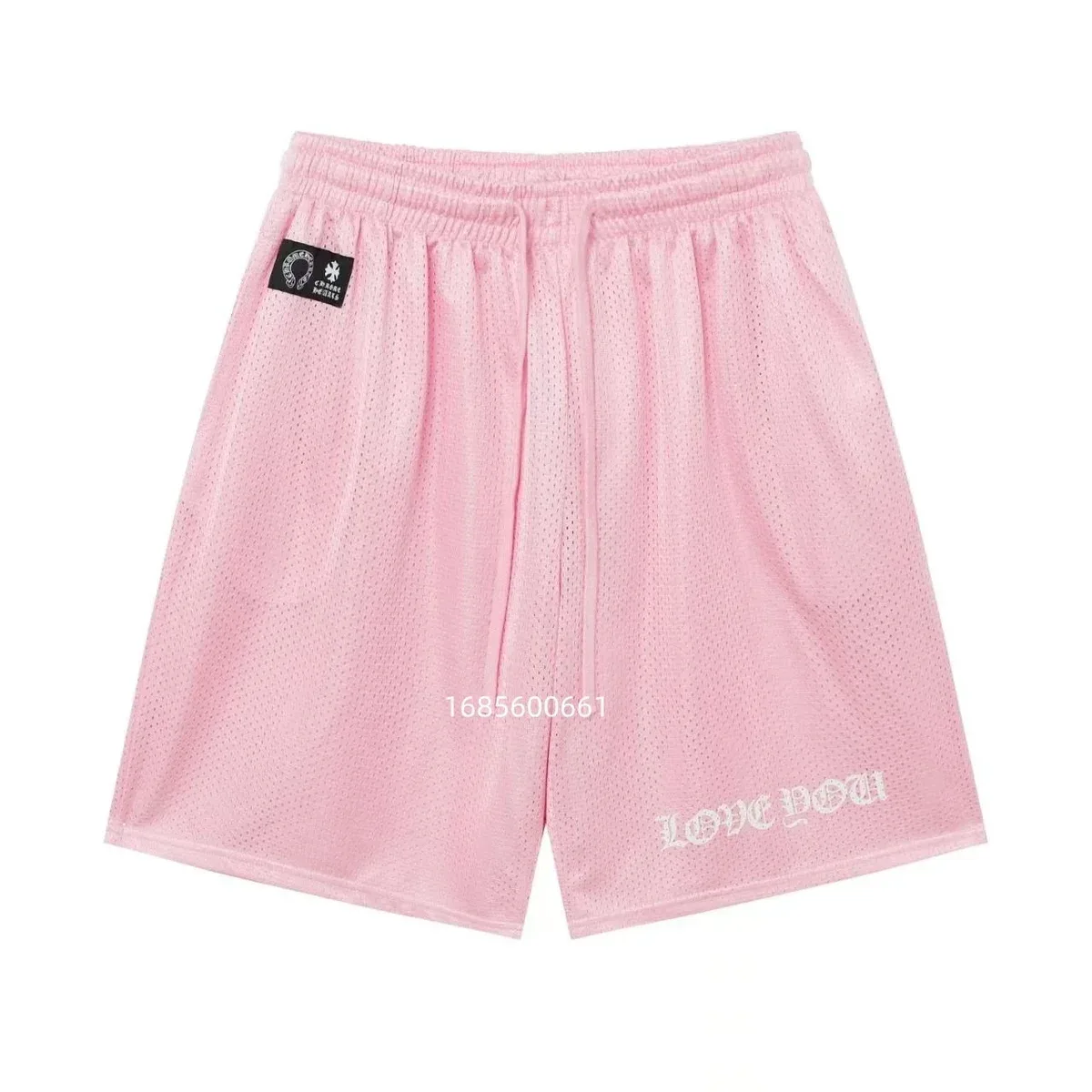 Chrome Hearts Pink Mesh 'Love You' Shorts