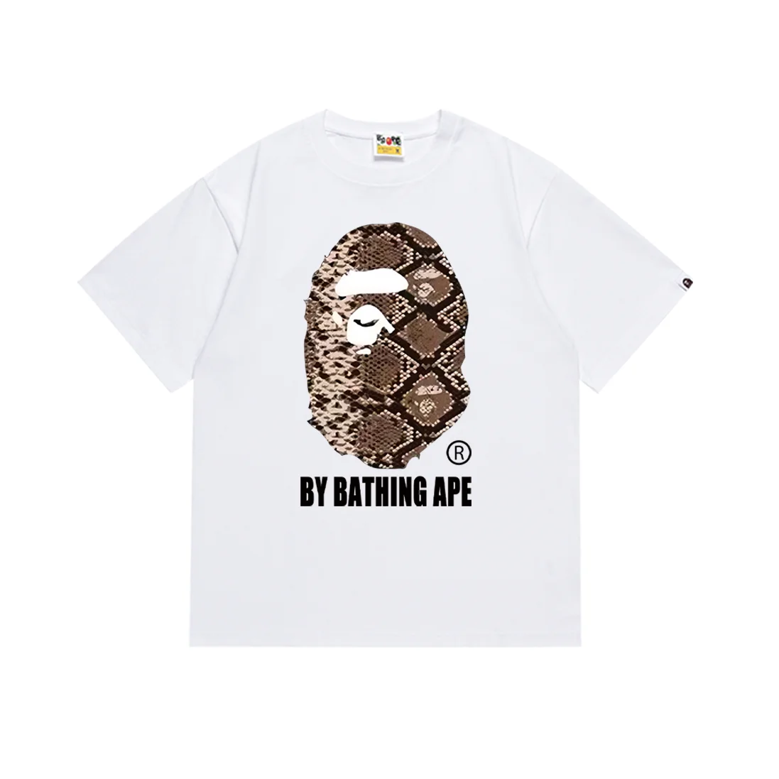 A Bathing Ape BAPE STA White Snake Print T-Shirt