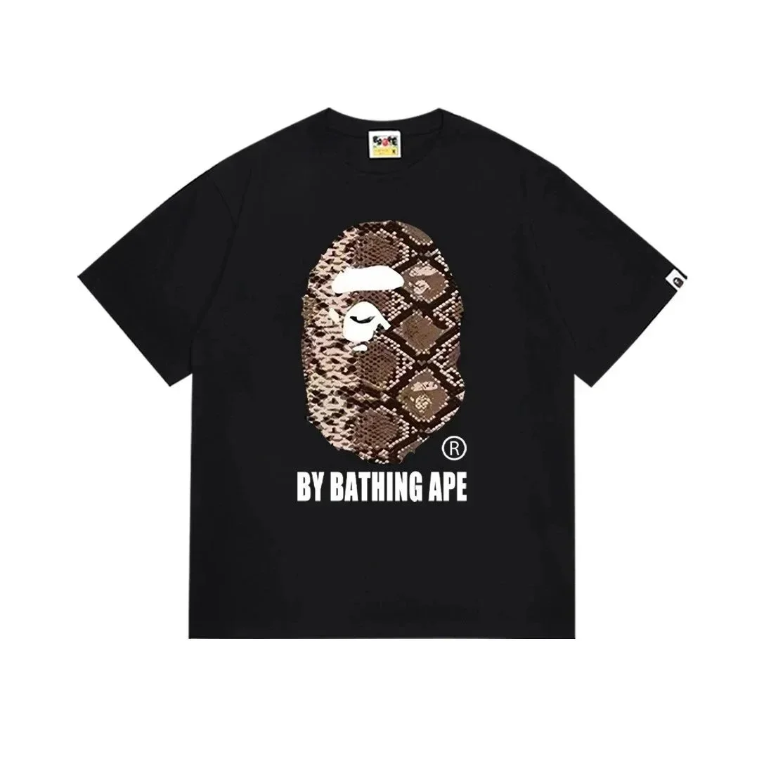 A Bathing Ape BAPE STA Black Snake Print T-Shirt