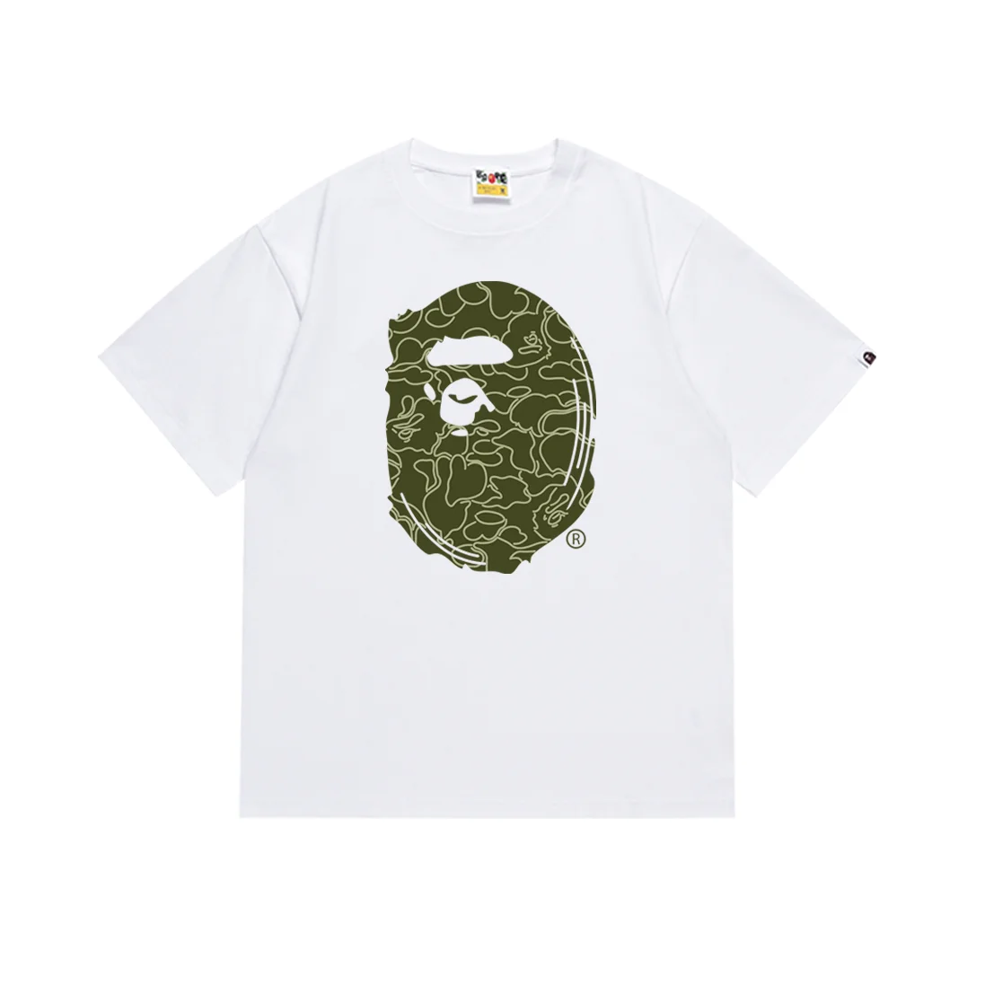 BAPE STA White Olive Camo Graphic T-Shirt