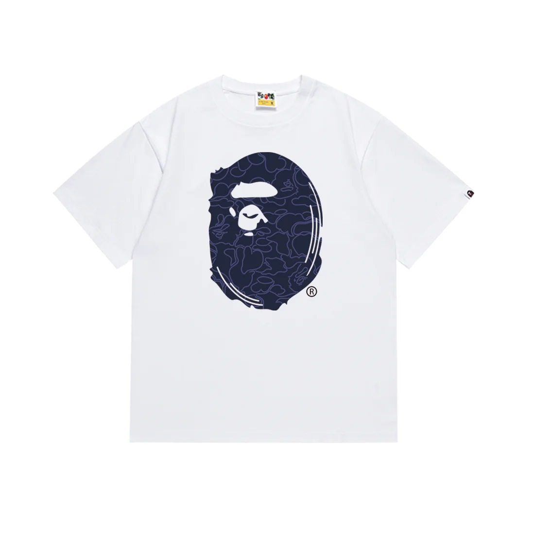 A Bathing Ape BAPE STA White Navy Camo T-Shirt