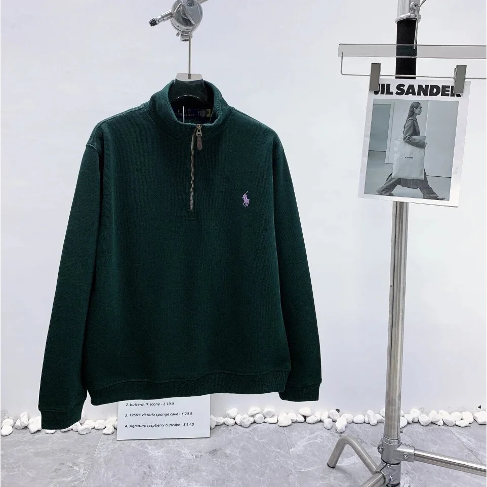 Polo Ralph Lauren Classic Logo Dark Green Half-Zip Sweater