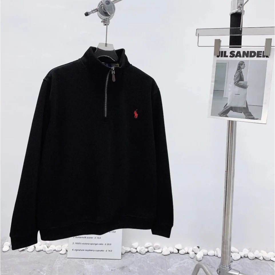Polo Ralph Lauren Black Half-Zip Sweatshirt